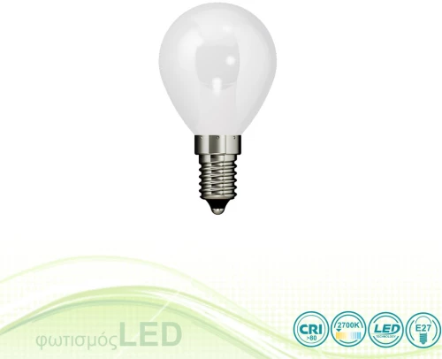 Λαμπτήρας Led E14 G45 6W Filament Frozen- Warm White (2700-2800K)