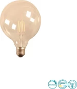 Λαμπτήρας Led E27 G125 7W Filament Amber