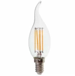 Λαμπτήρας Led Filament Διάφανος με Μύτη E14 C35 Tip 4,50W - 470Lm 44-05873 (2700K) -Dimmable