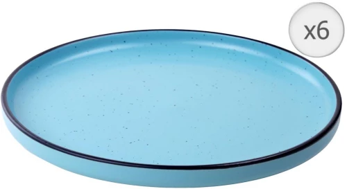 Heinner HR-WDF-A276 Πιάτο Ρηχό Κεραμικό Μπλε 27cm 6τμχ , ELECTRA