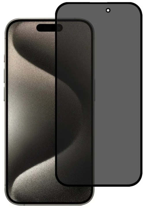 Privacy Full Glue Tempered Glass iPhone 17 Pro Μαύρο