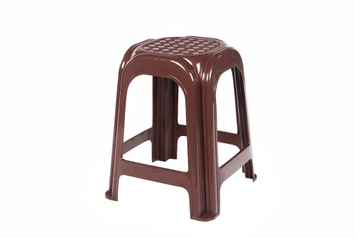 Homeplast Σκαμπό - Στοιβαζόμενο Καφέ 35x35x45εκ.