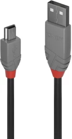 Lindy LY-36721 USB 2.0 Cable USB-A male - mini USB-B male 0.5m