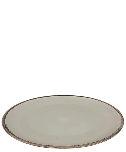 Vibes ρηχό πιάτο από πορσελάνη σε γκρι απόχρωση σετ έξι τεμαχίων 27 εκ