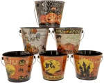 Μεταλλικά κουβαδάκια Halloween σετ τεσσάρων τεμαχίων 17x14x12 εκ