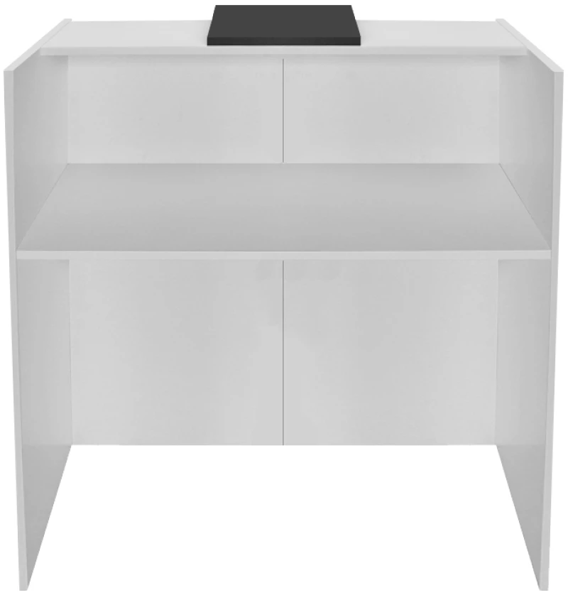 Γραφείο υποδοχής - reception Hola χρώμα λευκό - ανθρακί 93,6x45,2x110,3εκ.