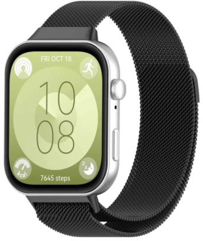 Λουράκι Milanese Huawei Watch Fit 3/ 4/ 4 Pro Μαύρο (Ασυσκεύαστο)