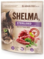 SHELMA Sterilised Rich in beef - dry cat food - 750g