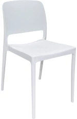 Καρέκλα Fenxy pakoworld pp σε λευκή απόχρωση 38x42x77εκ