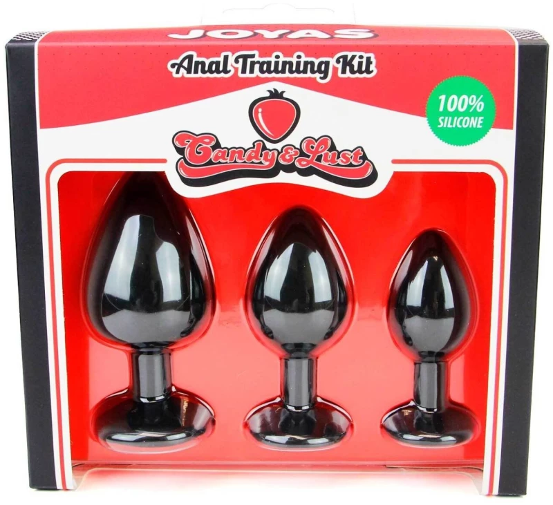 CANDY LUST ANAL TRAINING JEWEL SET BLACK