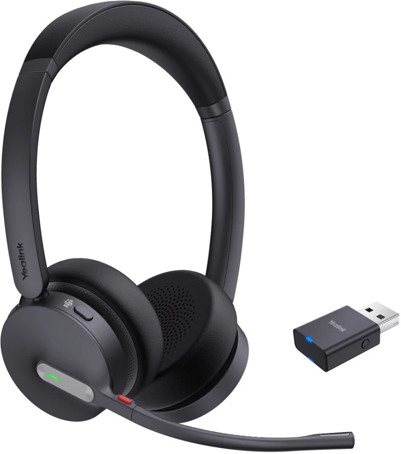 Yealink WH64 Hybrid Dual Teams Headset Wireless Head-band Office/Call center Micro-USB Bluetooth Black