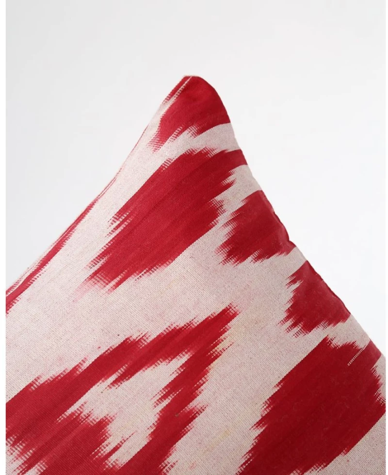 Διακοσμητική Μαξιλαροθήκη Αργαλειού Boho Ikat 35x60cm - 35x60cm - Κόκκινο