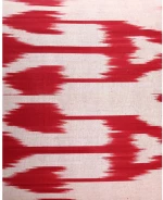 Διακοσμητική Μαξιλαροθήκη Αργαλειού Boho Ikat 35x60cm - 35x60cm - Κόκκινο