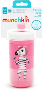 Munchkin Εκπαιδευτικό Μπιμπερό Twisty Animal 18m+ Pink 266ml