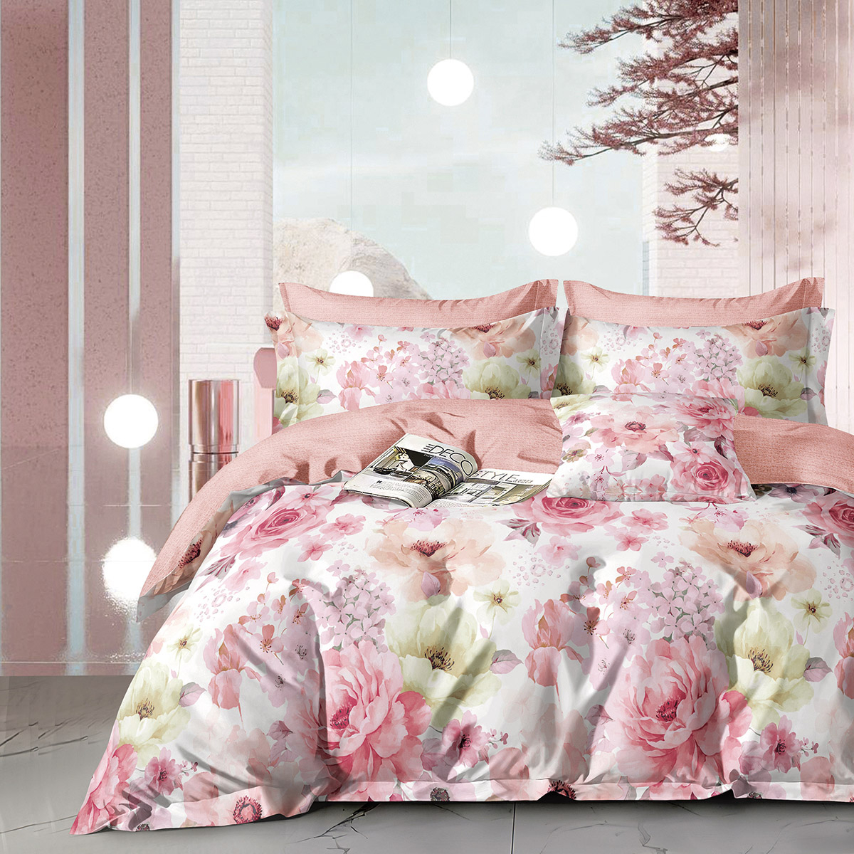 Beauty Home Σετ σεντόνια υπέρδιπλα Art 12283 Ayra 230x260 Ροζ