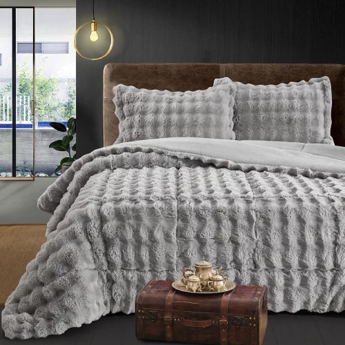 Beauty Home Κουβερτοπάπλωμα king size Art 12662 240x260 Γκρι