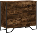 vidaXL Συρταριέρα Καπνιστή Δρυς 91x35,5x74,5 εκ. από Επεξεργ. Ξύλο