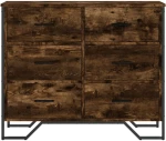 vidaXL Συρταριέρα Καπνιστή Δρυς 91x35,5x74,5 εκ. από Επεξεργ. Ξύλο
