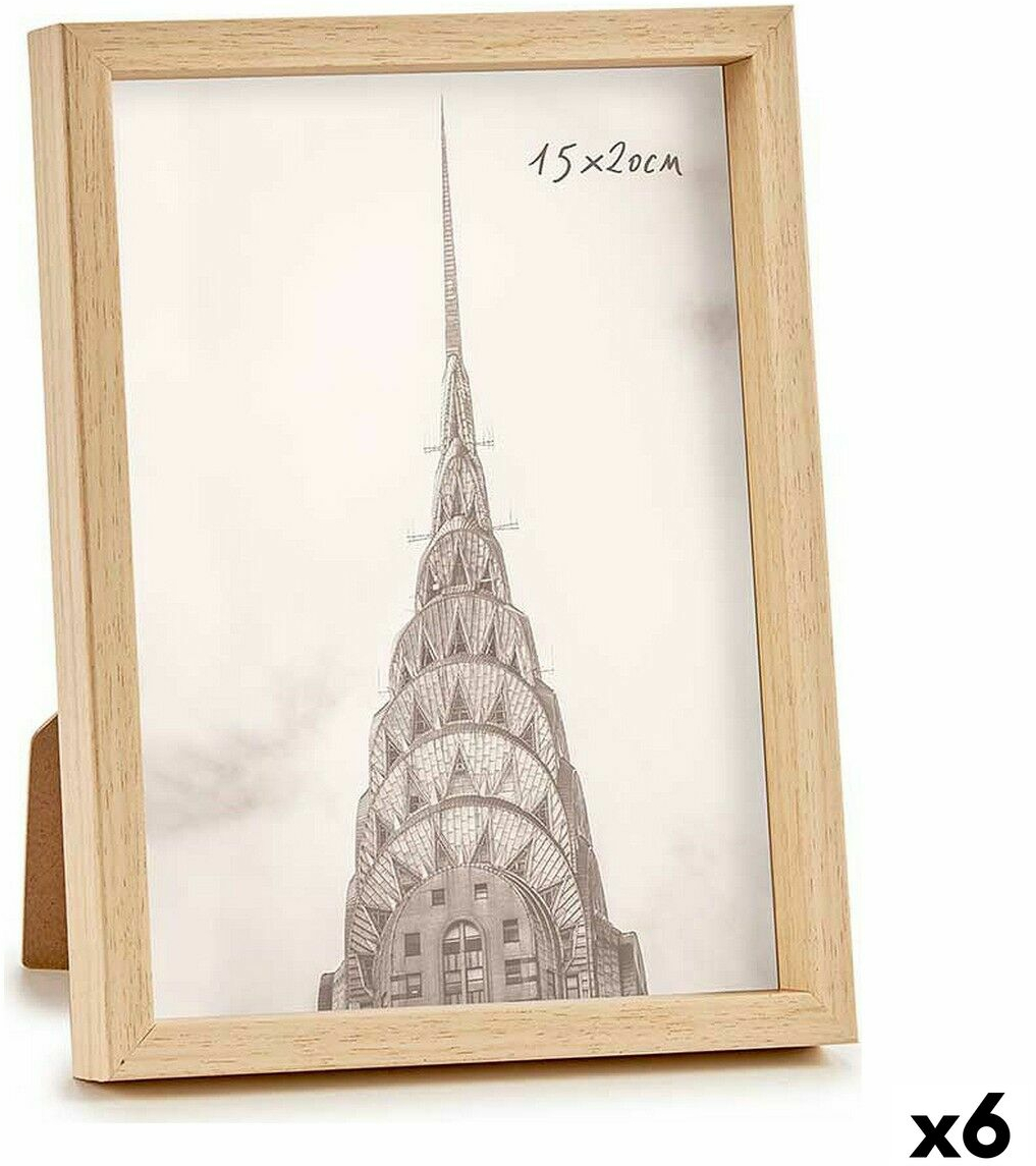 Κορνίζα Gift Decor Καφέ Φυσικό Πλαστική ύλη (x6)