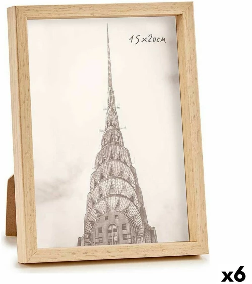 Κορνίζα Gift Decor Καφέ Φυσικό Πλαστική ύλη (x6)