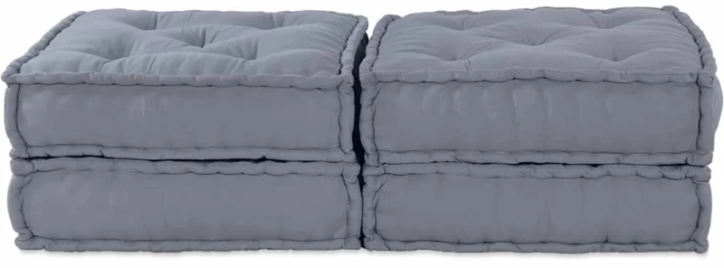 vidaXL Μαξιλάρι 2 pcs Γκρι 70 x 70 x 36 εκ Πολυεστέρας