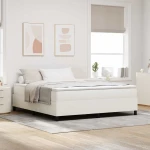 vidaXL Κρεβάτι με ελατήρια Κρεμ 180 x 200 cm Βελούδο