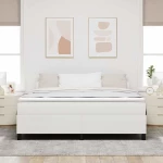vidaXL Κρεβάτι με ελατήρια Κρεμ 180 x 200 cm Βελούδο