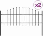 vidaXL Φράχτης Κήπου Γκρι 340 x 75 εκ.