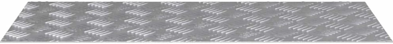 vidaXL Επιφάνειες Καρό 4 pcs Ασημί 90 x 40 cm Αλουμίνιο