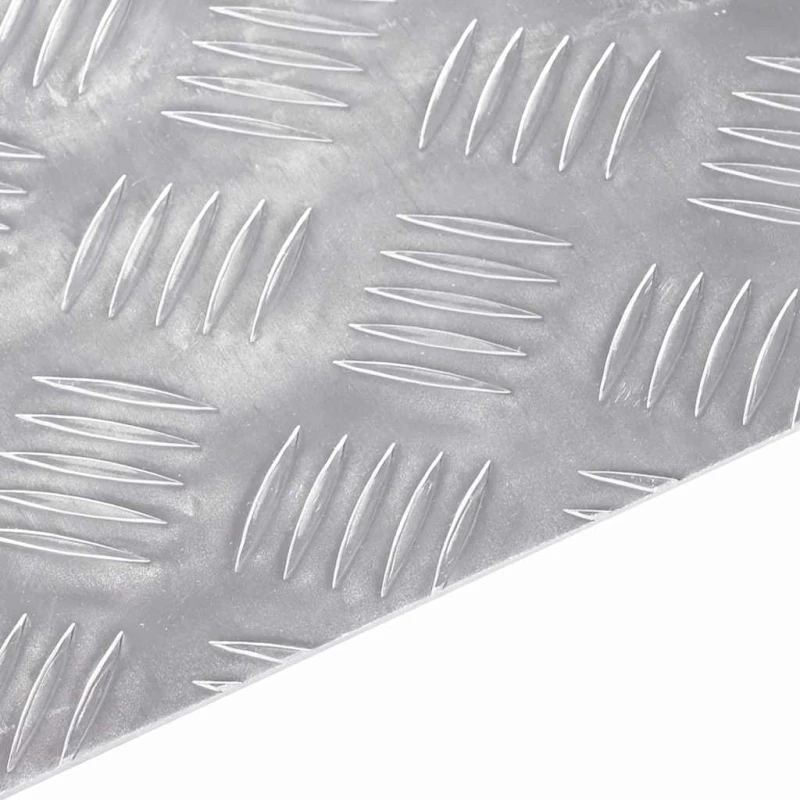 vidaXL Επιφάνειες Καρό 2 pcs Ασημί 80 x 50 cm Αλουμίνιο