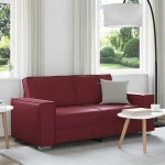 vidaXL Πολυθρόνα-καναπές Κόκκινο 180 x 78 x 84 εκ. Δερματίνη