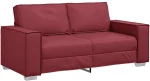 vidaXL Πολυθρόνα-καναπές Κόκκινο 180 x 78 x 84 εκ. Δερματίνη