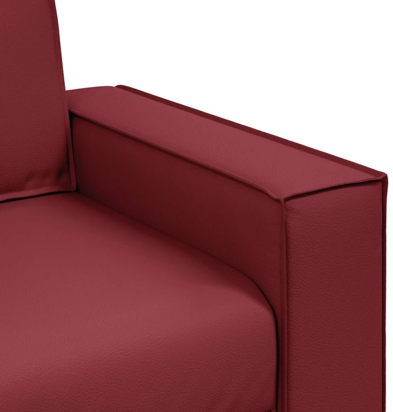 vidaXL Πολυθρόνα-καναπές Κόκκινο 180 x 78 x 84 εκ. Δερματίνη
