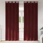 vidaXL Κουρτίνες με κουρτίνες 2 pcs Μπορντό 140 x 225 cm Βελούδο