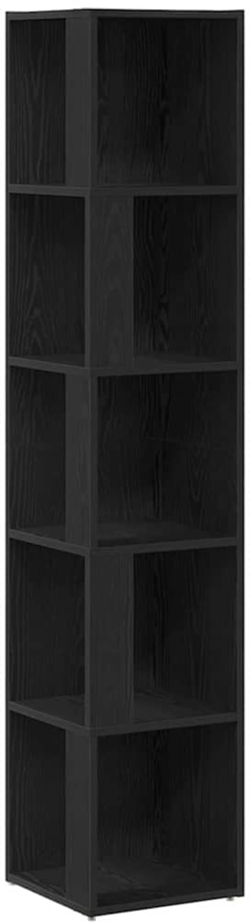 vidaXL Γωνιακά ράφια Μαύρη δρυς 33 x 33 x 164.5 cm Επεξεργασμένο ξύλο