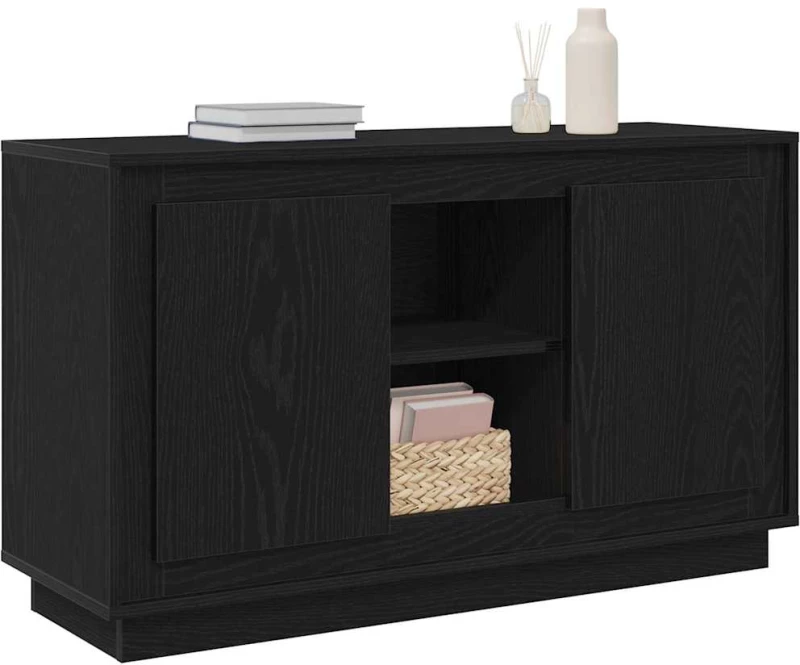 vidaXL Μπουφές Μαύρη δρυς 102 x 35 x 60 εκ. Επεξεργασμένο ξύλο
