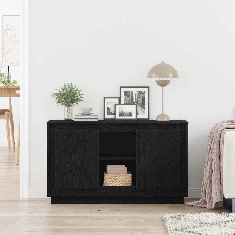 vidaXL Μπουφές Μαύρη δρυς 102 x 35 x 60 εκ. Επεξεργασμένο ξύλο