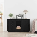 vidaXL Μπουφές Μαύρη δρυς 102 x 35 x 60 εκ. Επεξεργασμένο ξύλο