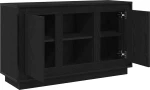 vidaXL Μπουφές Μαύρη δρυς 102 x 35 x 60 εκ. Επεξεργασμένο ξύλο