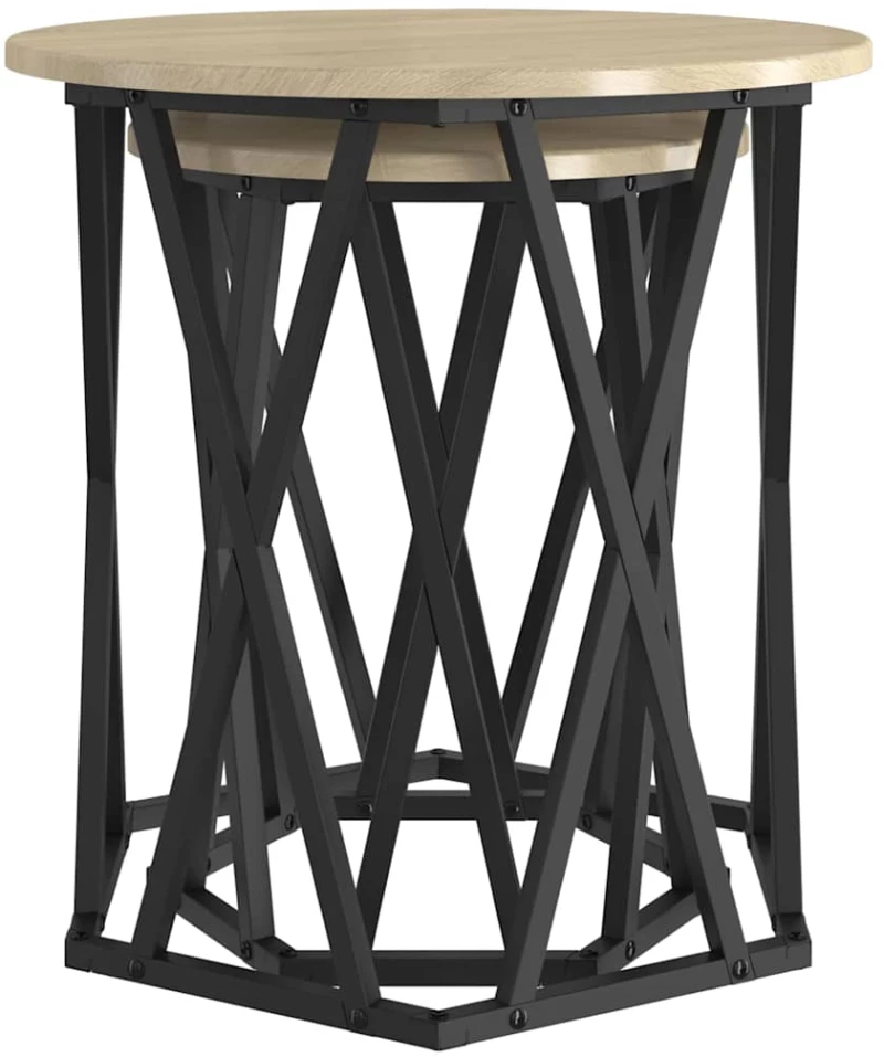 vidaXL Τραπεζάκι σαλονιού 2 pcs Sonoma Δρυς 50 x 50 x 50 cm