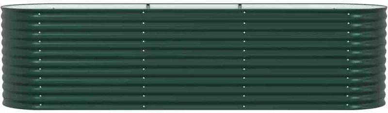 vidaXL Υπερυψωμένη Ζαρντινιέρα Πράσινο 320 x 80 x 81 cm Ατσάλι