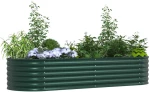 vidaXL Υπερυψωμένη Ζαρντινιέρα Πράσινο 240 x 80 x 44 cm Ατσάλι