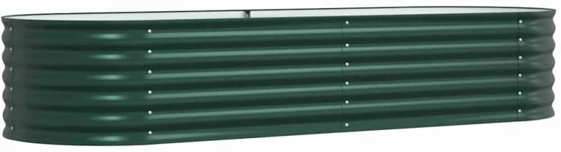 vidaXL Υπερυψωμένη Ζαρντινιέρα Πράσινο 240 x 80 x 44 cm Ατσάλι