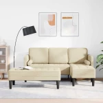 vidaXL Σετ Καναπέ 2 pcs Κρεμ 173 x 131 x 67 εκ ύφασμα