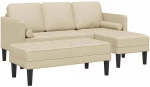 vidaXL Σετ Καναπέ 2 pcs Κρεμ 173 x 131 x 67 εκ ύφασμα