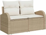 vidaXL Σετ Καναπέ Κήπου 10 pcs μπεζ και κρεμ 100 x 55 x 73 εκ
