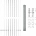 vidaXL Φράχτης με Στήλες. Ασημί 1.4 x 25 m Ατσάλι