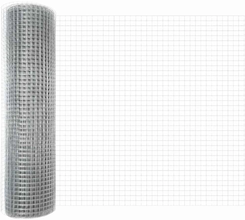 vidaXL Φράχτης με Στήλες. Ασημί 0.6 x 50 μ. Ατσάλι