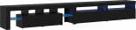 vidaXL Ντουλάπες Τηλεόρασης 3 pcs Μαύρη δρυς 290 x 36.5 x 40 εκ