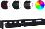 vidaXL Ντουλάπες Τηλεόρασης 3 pcs Μαύρη δρυς 290 x 36.5 x 40 εκ